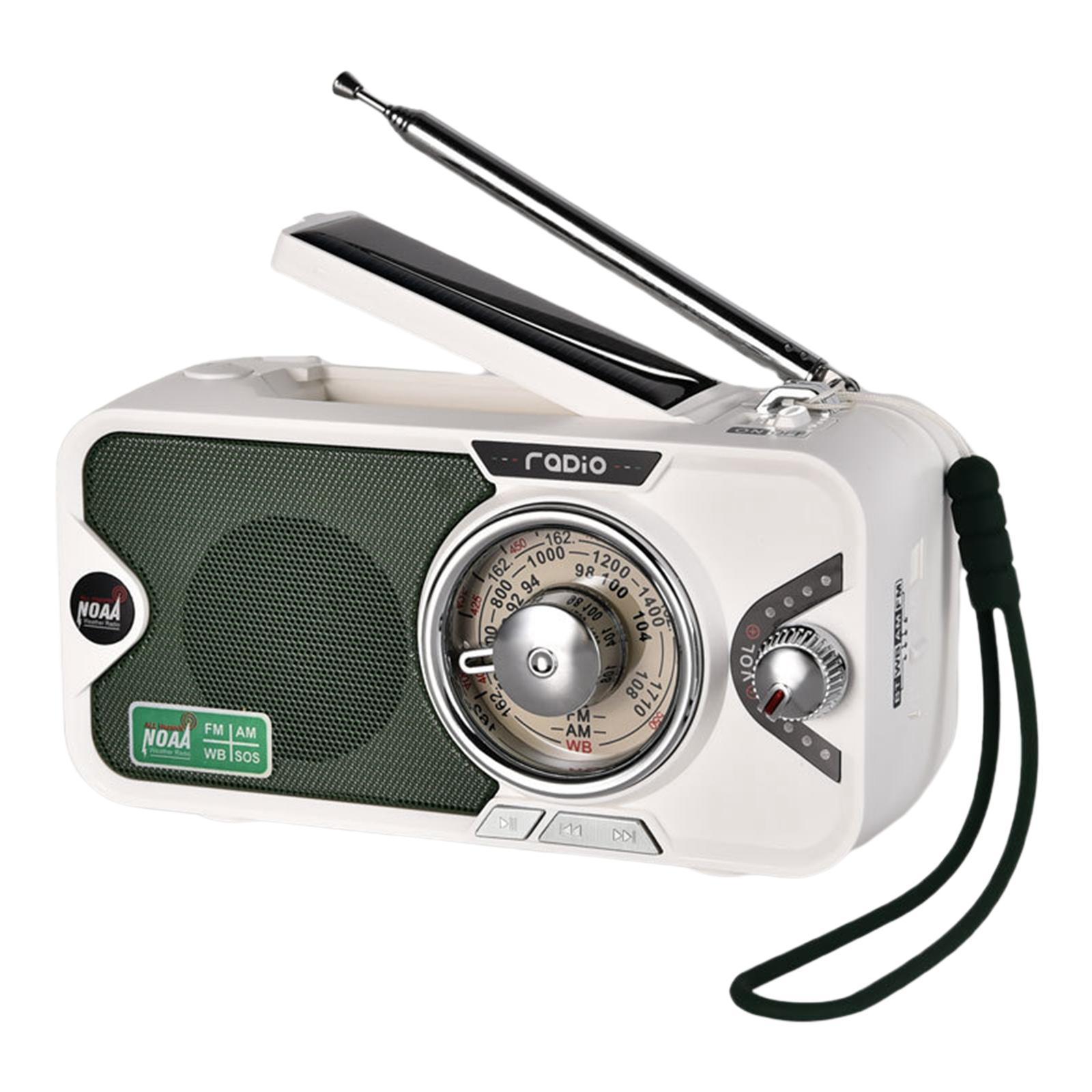 Portable Emergency Radio Solar Charging 3600mAh Outdoor Activities