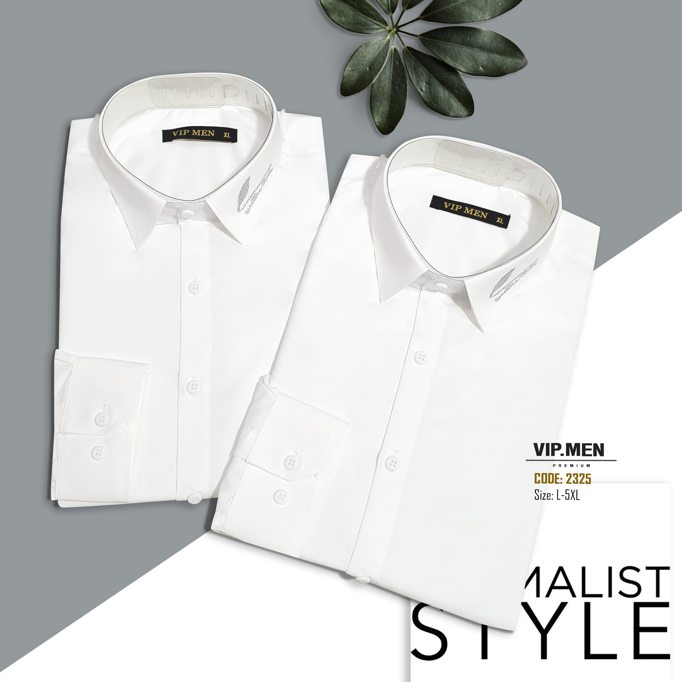 2325- Áo sơ mi nam tay dài màu trắng Form slimfit - Chất liệu kate lụa nhập khẩu, hàng xưởng Vinh Thiện Phát sản xuất chất lượng cao cấp, sỉ từ 10 cái