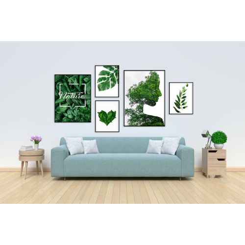 Bộ 5 Tranh Sắc Xanh Từ Thiên Nhiên