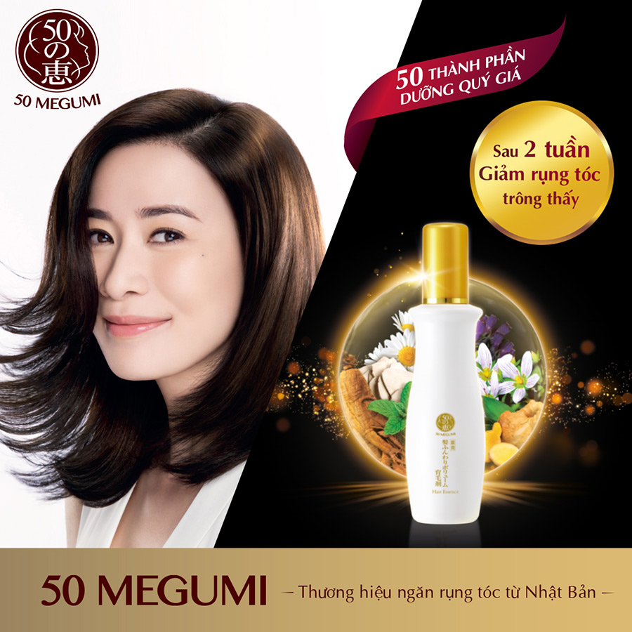 Bộ sản phẩm dưỡng tóc chuyên sâu và ngăn rụng tóc 50 Megumi (Tinh chất dưỡng tóc 120ml + Dầu gội ngăn ngừa rụng tóc Hair Fall Control 400ml) + Tặng 1 Bộ Pyjama cao cấp (Giao mẫu ngẫu nhiên)