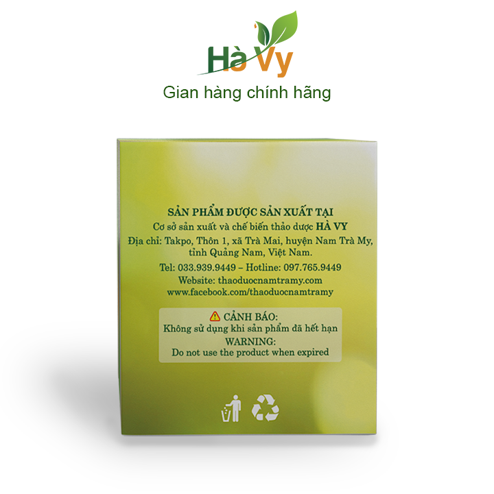 Trà Rau Má Rừng Nam Trà My Hà Vy hỗ trợ làm đẹp da, thanh nhiệt mát gan, giải độc hiệu quả (hộp 25 túi lọc x 2g)