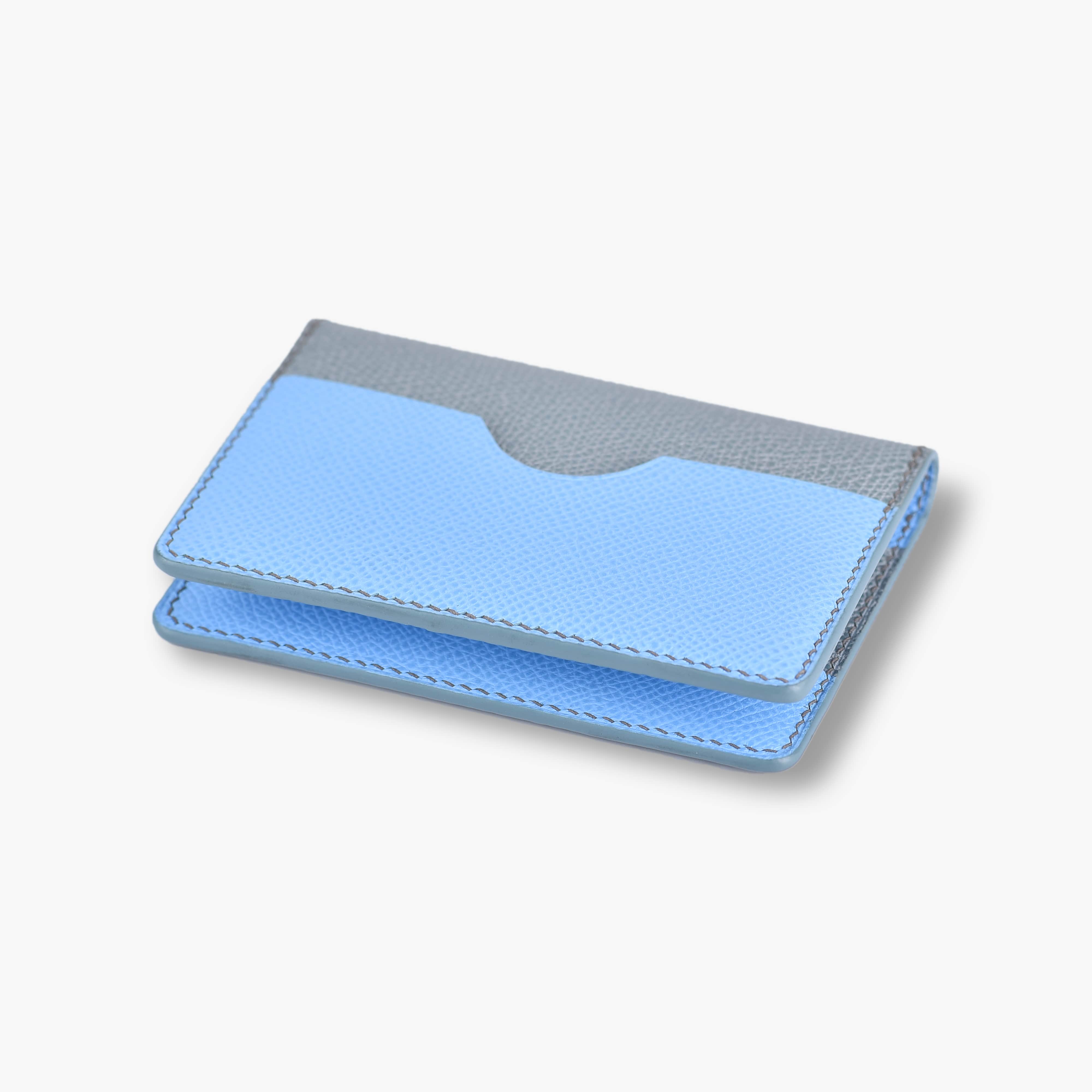 Card holder gập lịch thiệp BSB Leather xám  xi măng BSB1094