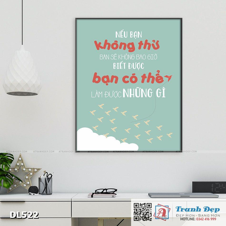 Tranh động lực trang trí phòng làm việc - Nếu như bạn không thử - DL522