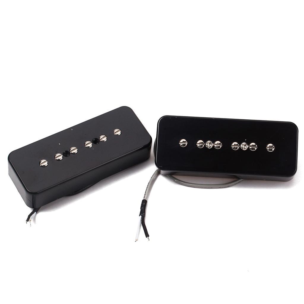 2Pcs Bar Humbucker Pickup Set 50/52mm Hole for Guitar P90 Parts