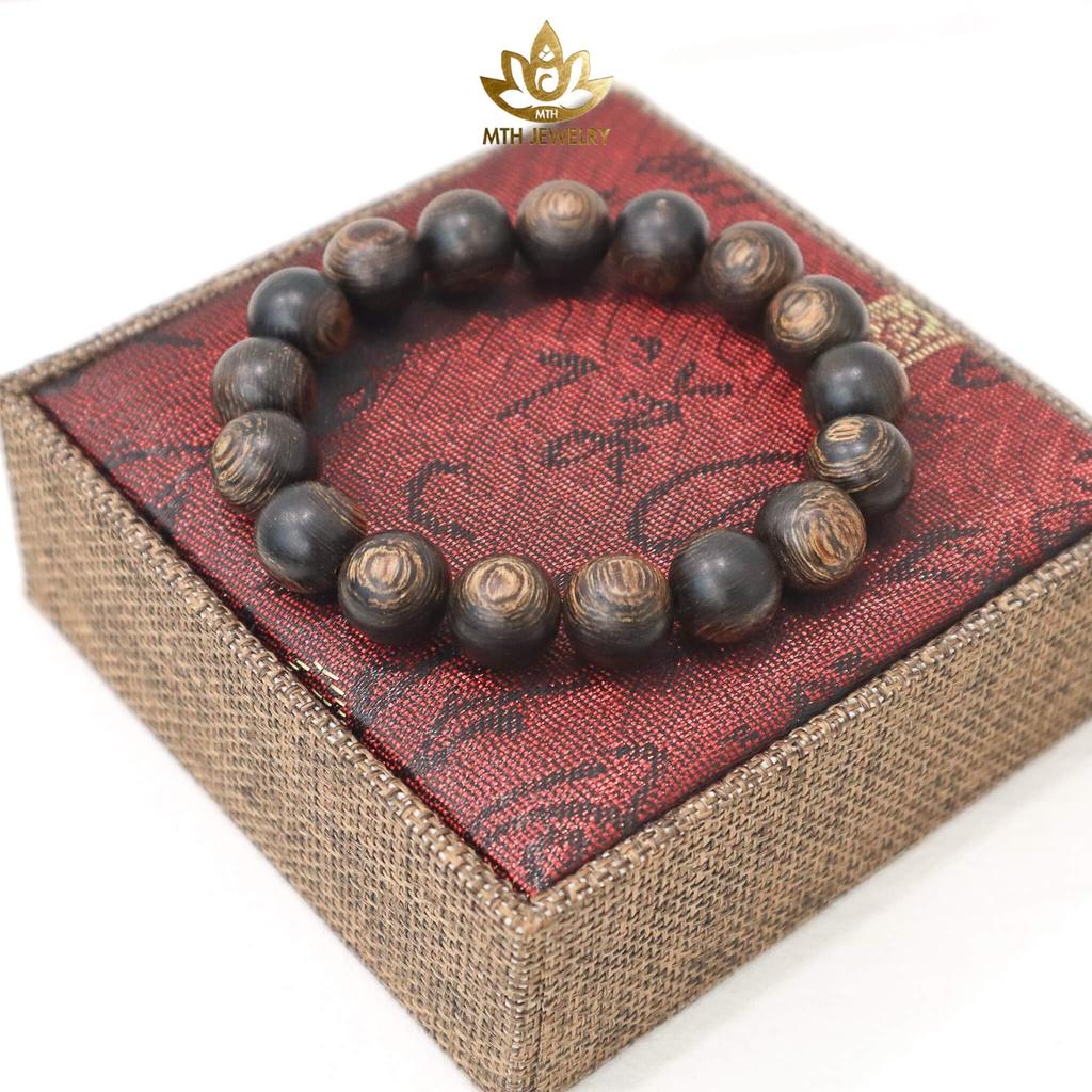 Vòng Tay Trầm Hương Hạt Tròn Đơn Sánh Chìm Tự Nhiên