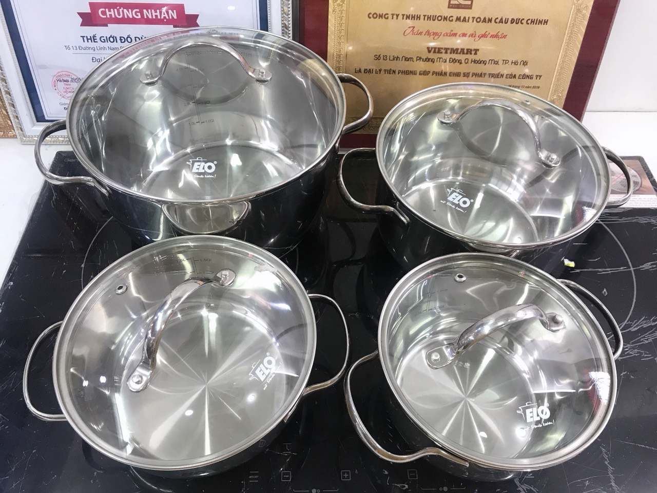 Bộ nồi Elo New Luna 4 chiếc Hàng chính hãng