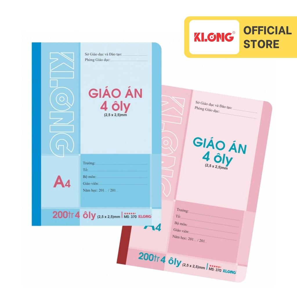 Sổ giáo án 4 ô ly may dán gáy A4 200 trang MS: 370