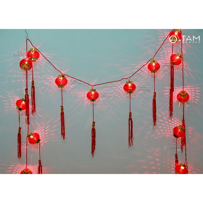 Dây đèn lồng đèn đỏ trang trí tết số 04