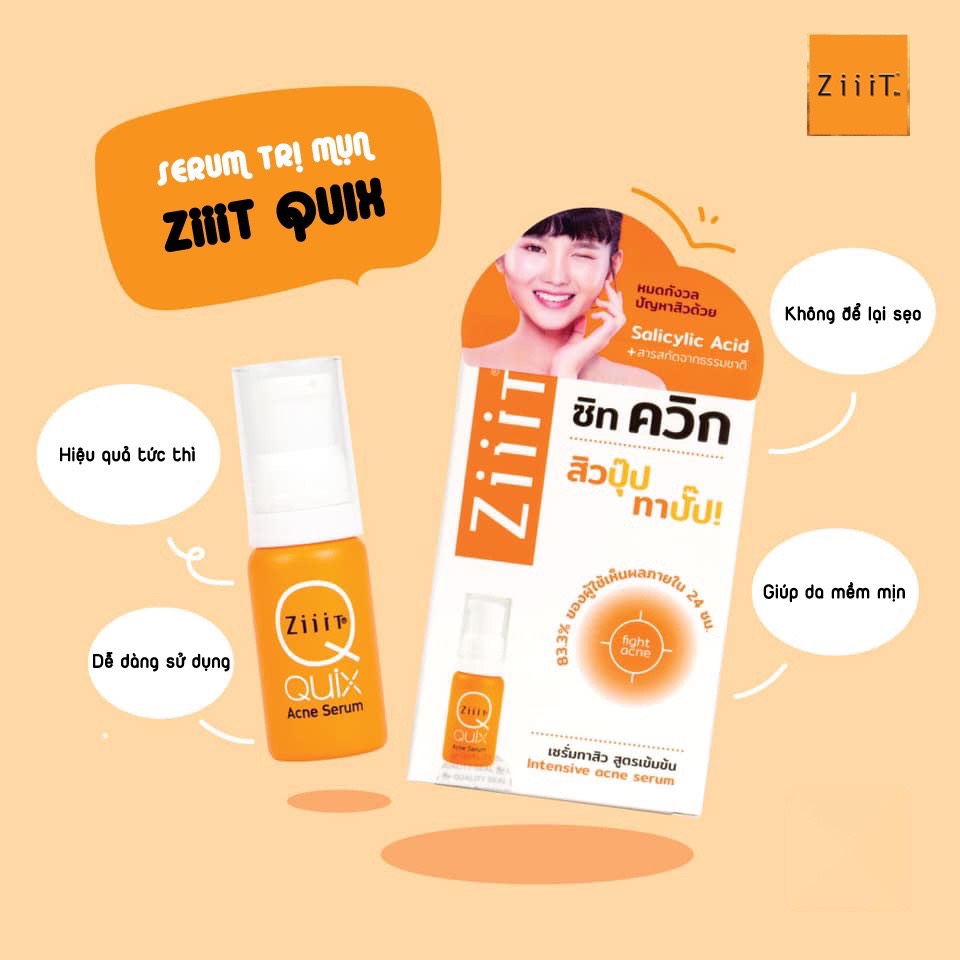 Gel Giảm Mụn ZIIIT Quix 5g Sạch Mụn, Mờ Thâm Ngừa Sẹo