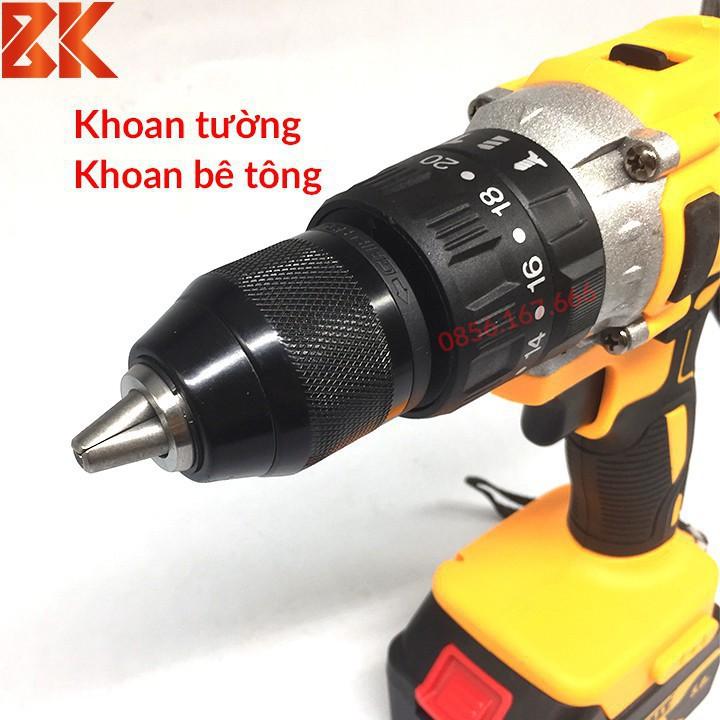 Máy Khoan Bê tông DEWALT 38V - Pin 10 CELL – Máy bắt vít (TẶNG 1 Mũi Khoan) – Không chổi than - 100% Lõi Đồng