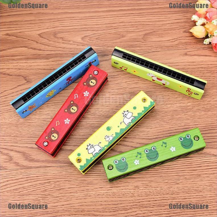 Kèn Harmonica Gỗ 16 Lỗ Đồ Chơi Âm Nhạc Cho Bé