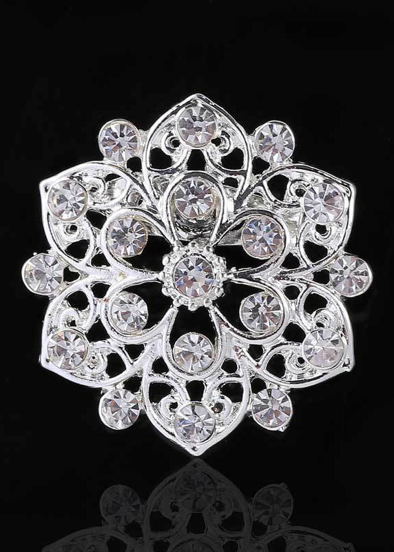 Cài áo nữ hoa đá sang trọng thanh lịch style Hàn Quốc