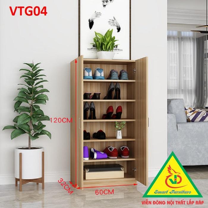 Tủ Giày Hiện Đại Nhiều Ngăn Để Giày, Tiết Kiệm Diện Tích VTG04B - Nội thất lắp ráp Viendong Adv