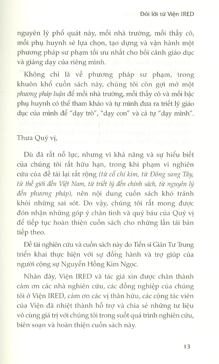 SƯ PHẠM KHAI PHÓNG - THẾ GIỚI, VIỆT NAM & TÔI (Bìa cứng) (Dạy chính là giúp người khác học! Khai phóng chính là khai mở tâm trí và giải phóng tiềm năng con người - Giản Tư Trung)