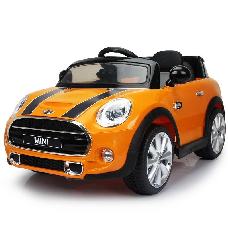Ô tô xe điện trẻ em MINI COOPER DLS06 đồ chơi cho bé 2 động cơ (Đỏ - Hồng - Trắng)