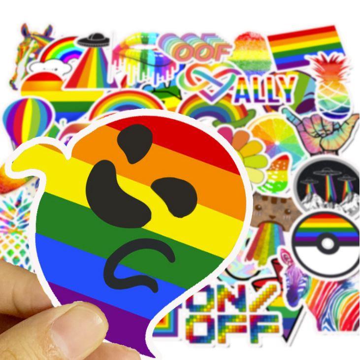 Sticker dán cao cấp CẦU VÒNG Cực COOL ms#83