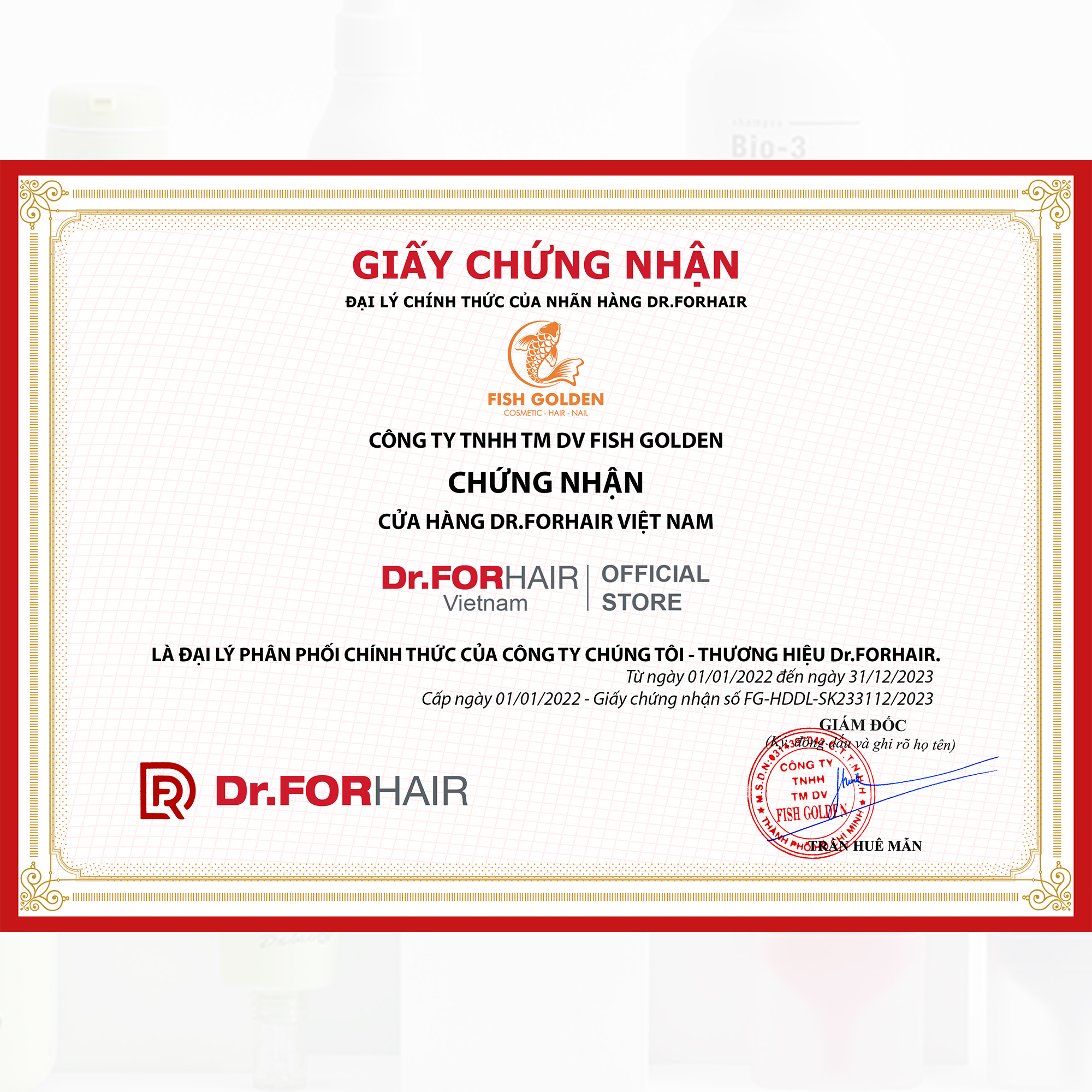 Dầu gội dưỡng tóc nuôi dưỡng da đầu giảm rụng tóc cải thiện tóc bạc sớm Dr.FORHAIR Head Scaling Shampoo 3 in 1