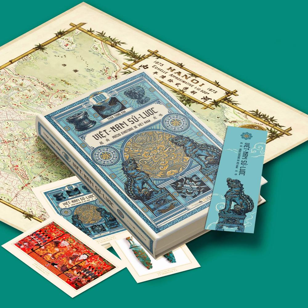 Việt Nam Sử Lược (Ấn Bản Kỉ Niệm 100 Năm) - Tặng Kèm Bản Đồ + Bookmark + Bộ Postcard 8 Tấm