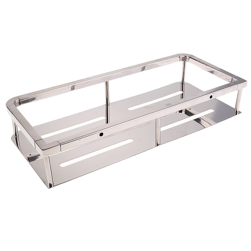 Wall Mounted Bathroom Shower Towel Soap Holder Storage Shelf Caddy #1 S