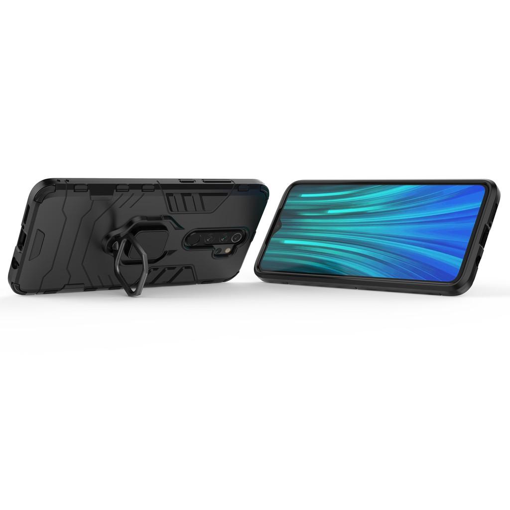 Ốp lưng cho Xiaomi Redmi Note 8 Pro iron man chống sốc kèm nhẫn xoay chống xem video bảo vệ camera