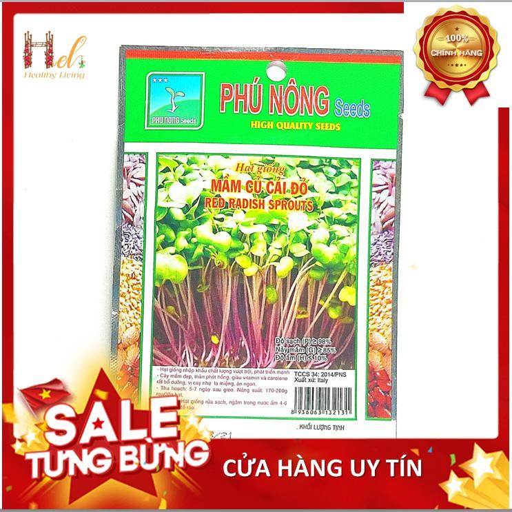 PN - Hạt giống Mầm Củ Cải Đỏ 30G - Trồng Rau Xanh Rau Sạch Organic Bằng Đất Sạch, Mùn Dừa Và Phân Bón Hữu Cơ