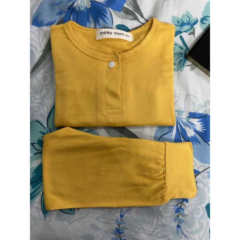 Bộ dài tay thun lạnh cúc ngực cho bé - 1038