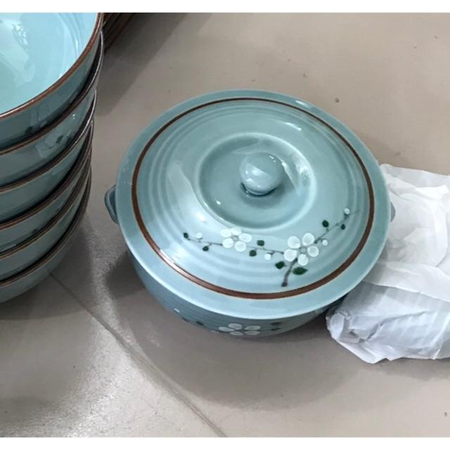 Âu cơm men lam Hoạ tiết hoa đào