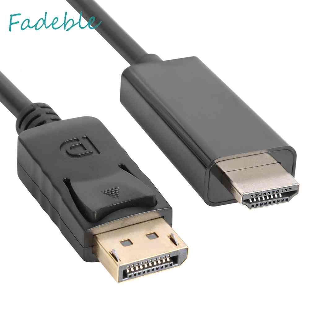 Cáp ChuyểN ĐổI 1.8m Mạ VàNg 1080P DP Sang HDMI-com
