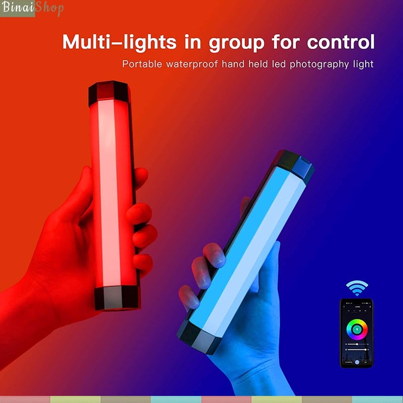 LUXCEO P200 RGB - Đèn LED Mini Hỗ Trợ Quay Tik tok, Youtube, Review Sản Phẩm, Chống Nước IP67