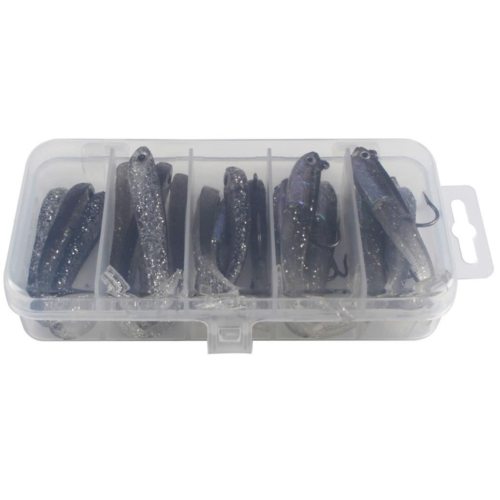 20pcs Soft Fishing Lure Tiddler Swimbait Artificial Bait Tackle Minnow,2 Sizes