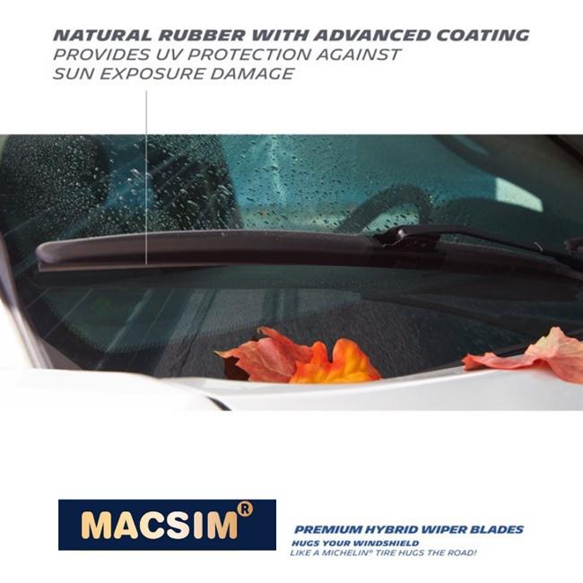 Combo sản phẩm cần gạt nước mưa ô tô Nano Silicon Macsim cho xe Cadillac CTS 2006-2012