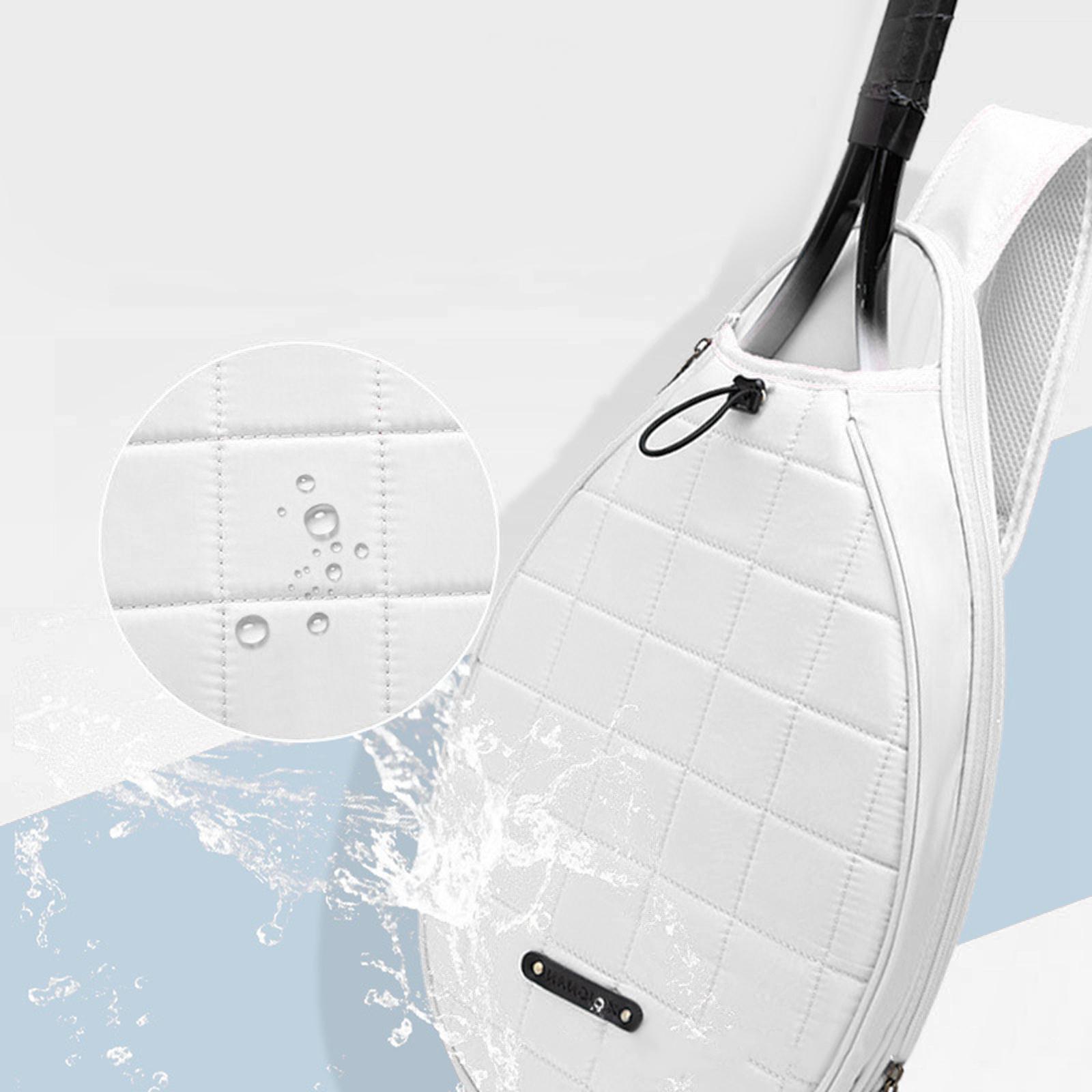 Tennis Racket Shoulder Bag Outdoors Sports Accessories Pocket Mesh Organizer