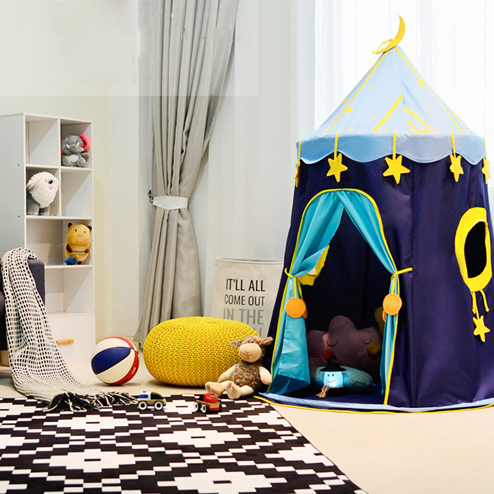 Lều hoàng tử - công chúa cho bé có đèn, lều cho bé PR001 (giao màu ngẫu nhiên)