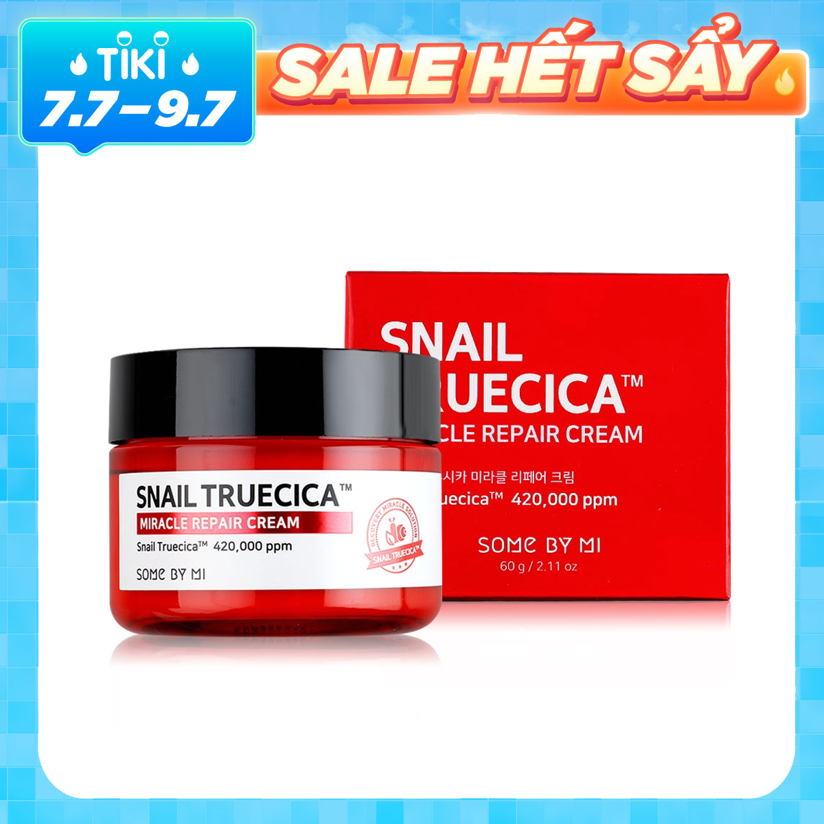 Kem Dưỡng Phục Hồi, Cải Thiện Vết Thâm, Sẹo Some By Mi Snail Truecica Miracle Repair Cream