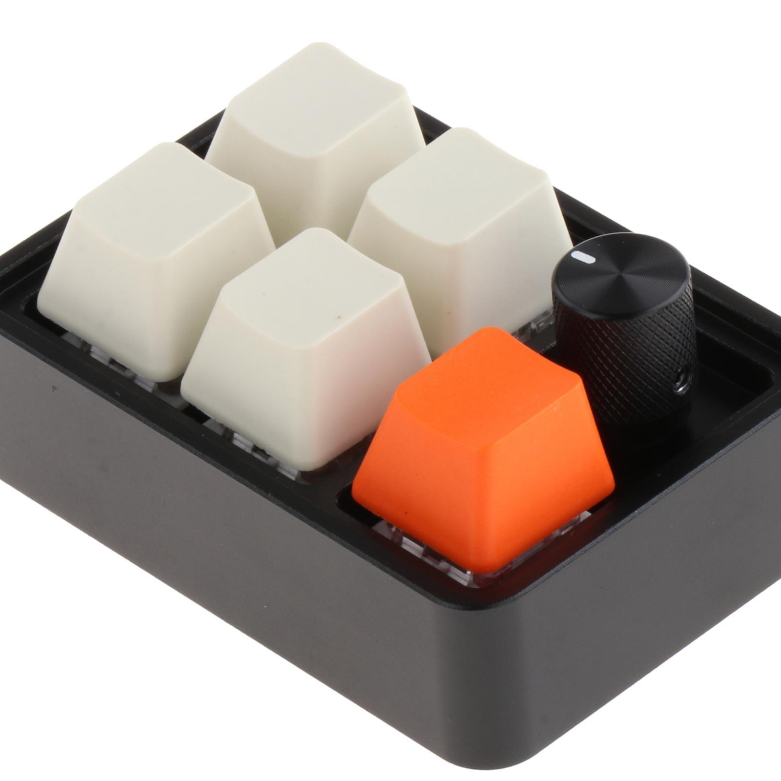 Five Keys Mechanical Keyboard with USB Cable with PBT Keycap Gaming Keypad Keypad