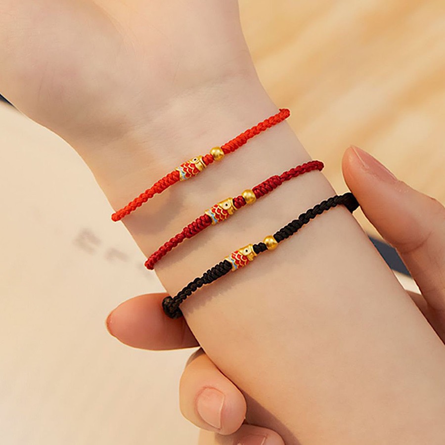 VÒNG TAY DÂY CHỈ CÁ CHÉP CÔNG DANH , THI CỬ THĂNG TIẾN , TÀI LỘC SUNG TÚC