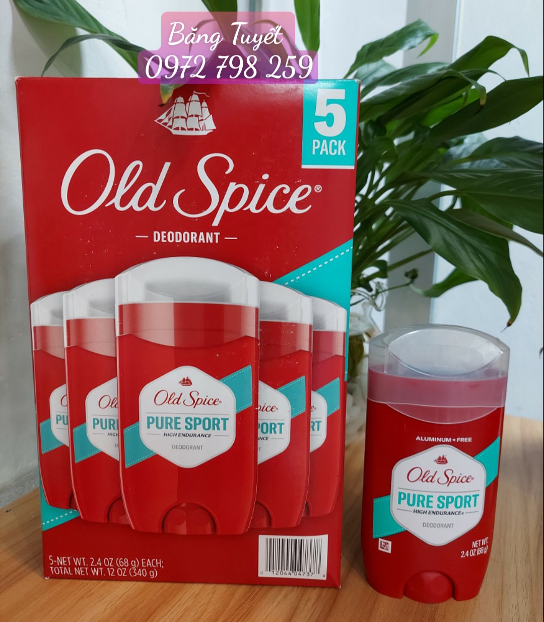 Lăn Khử Mùi Dành Cho Nam Old Spice Pure Sport 68gr