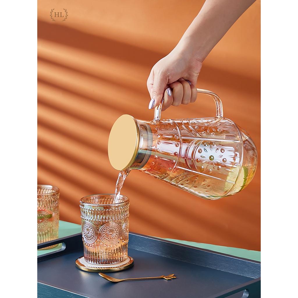 Bình cốc thủy tinh Decor chịu nhiệt Borosilicate | Bình Ly Thủy Phong cách Dubai họa tiết Ả Rập 2022