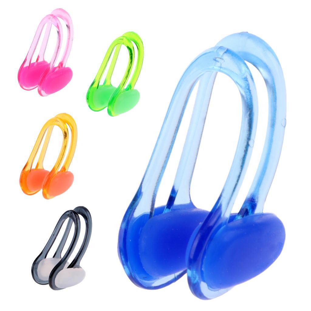 Men Women Soft Silicone Swim Swimming Nose Clip With Storage Case