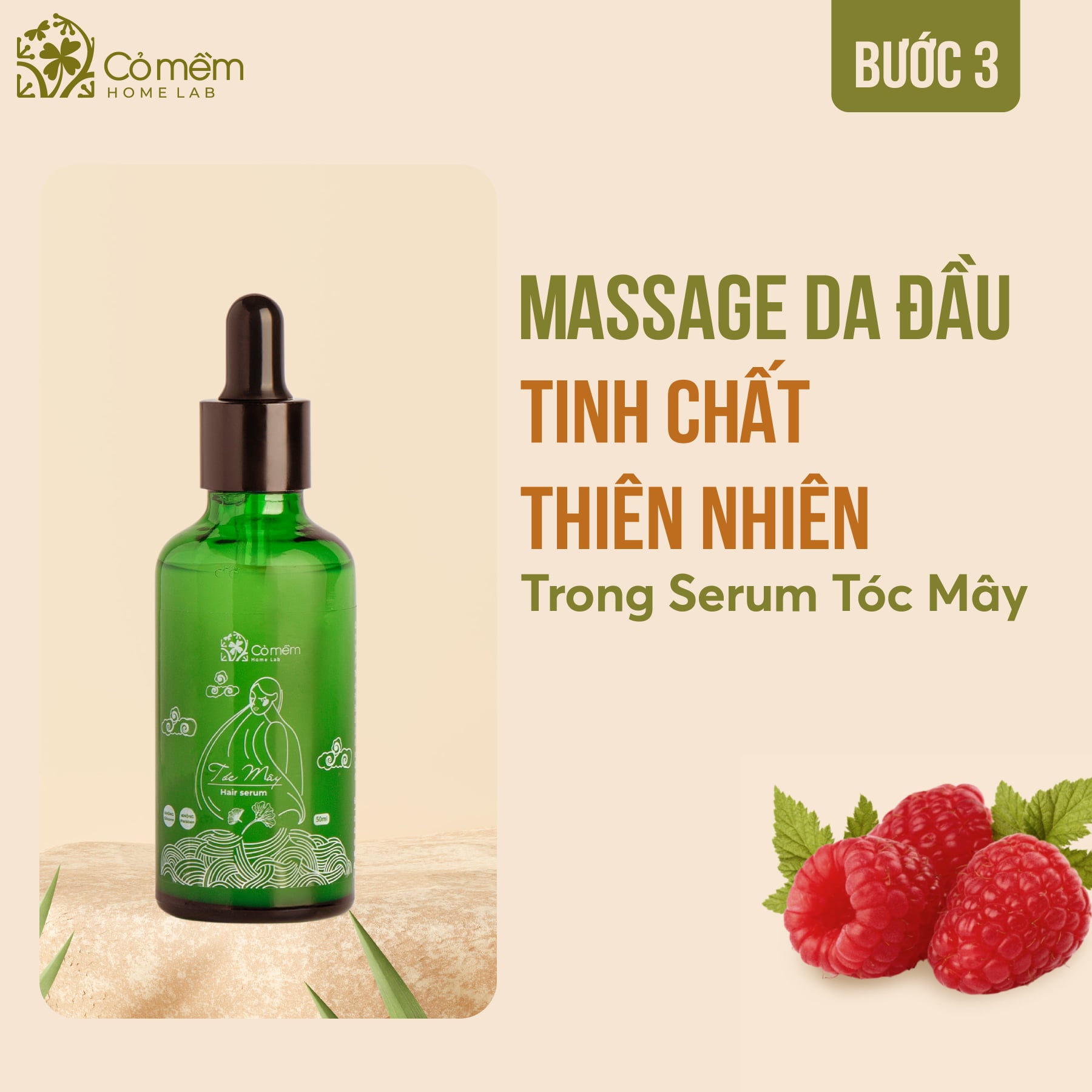 Hair Serum Tóc Cao Cấp Cỏ Mềm Ngăn Rụng Tóc Kích Thích Mọc Tóc Phục Hồi Hư Tổn Cho Tóc Mềm Mượt An Toàn Từ Chiết Xuất Thiên Nhiên  50ml