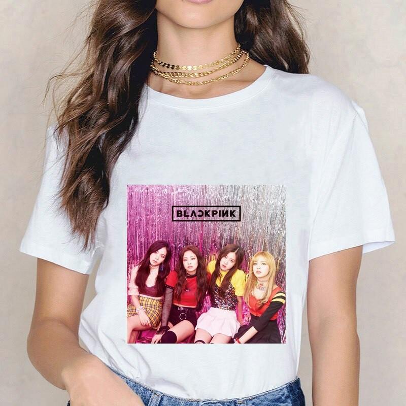 Áo phông Black Pink in hình cả nhóm trẻ trung thời trang