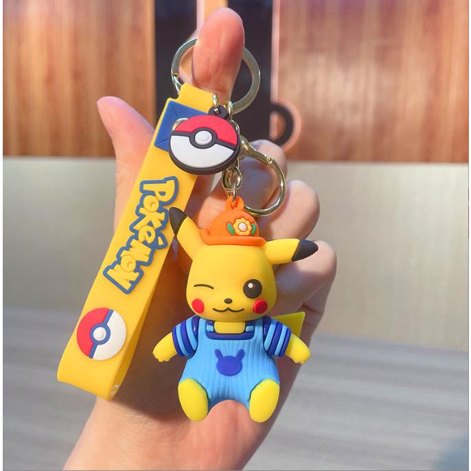 Móc Khóa Pikachu Má Hồng Dễ Thương PVC Loại Tốt