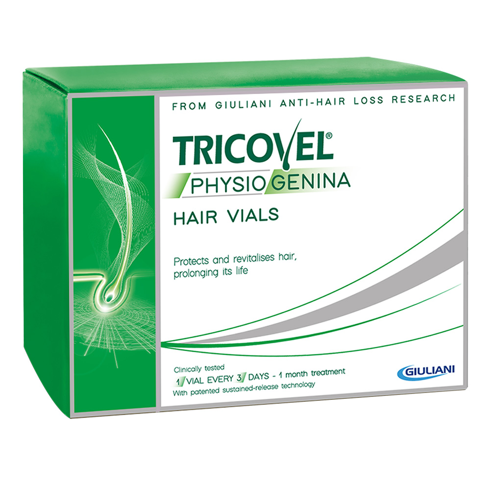 Serum ngăn ngừa và giảm rụng tóc Tricovel Vials Physiogenina - hộp 10 lọ x 3.5ml