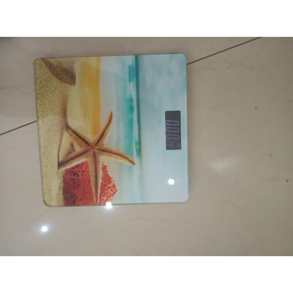Cân Sức Khỏe Điện Tử ABG Khả Năng Cân 180 Kg, Mặt Cân Kính Cường Lực 28x28Cm Có Hoạ Tiết Lịch Sự Đẹp Mắt· - Hàng Chính Hãng