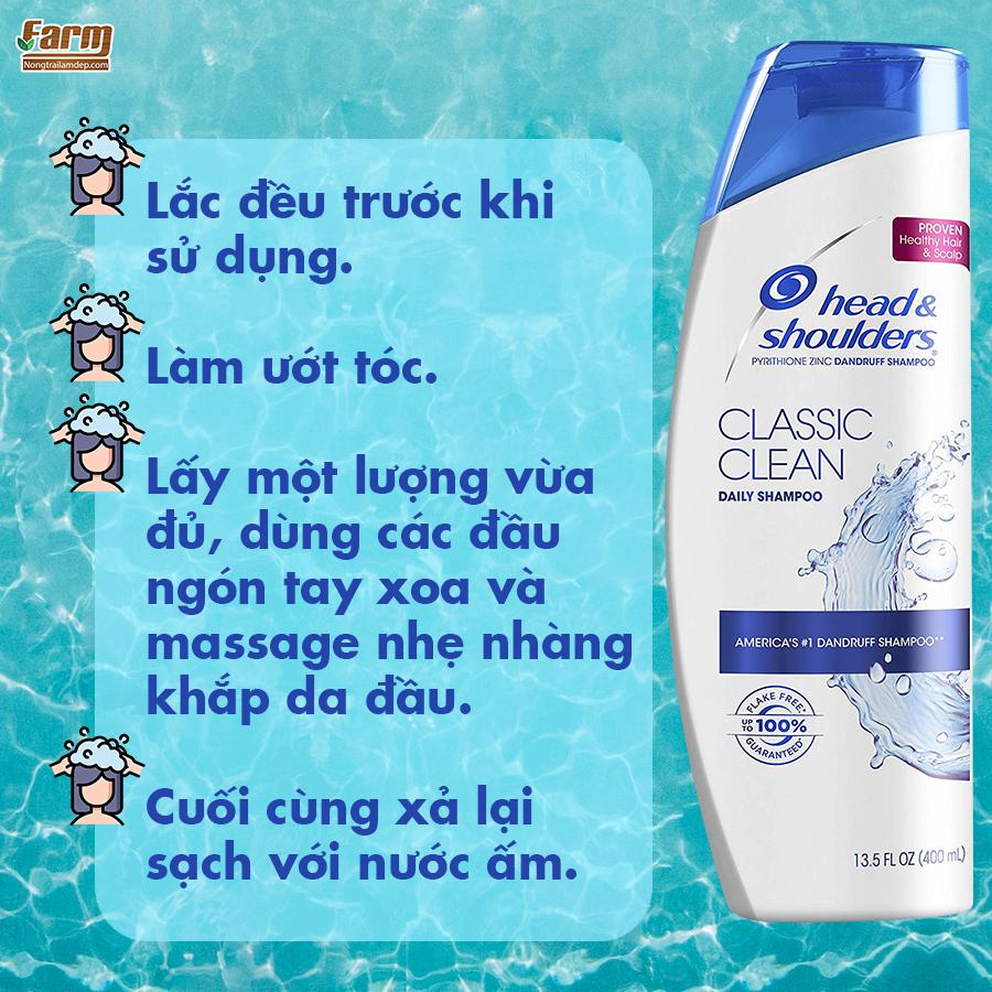 Dầu gội đầu Head & Shoulders Classic Clean 370ml - USA