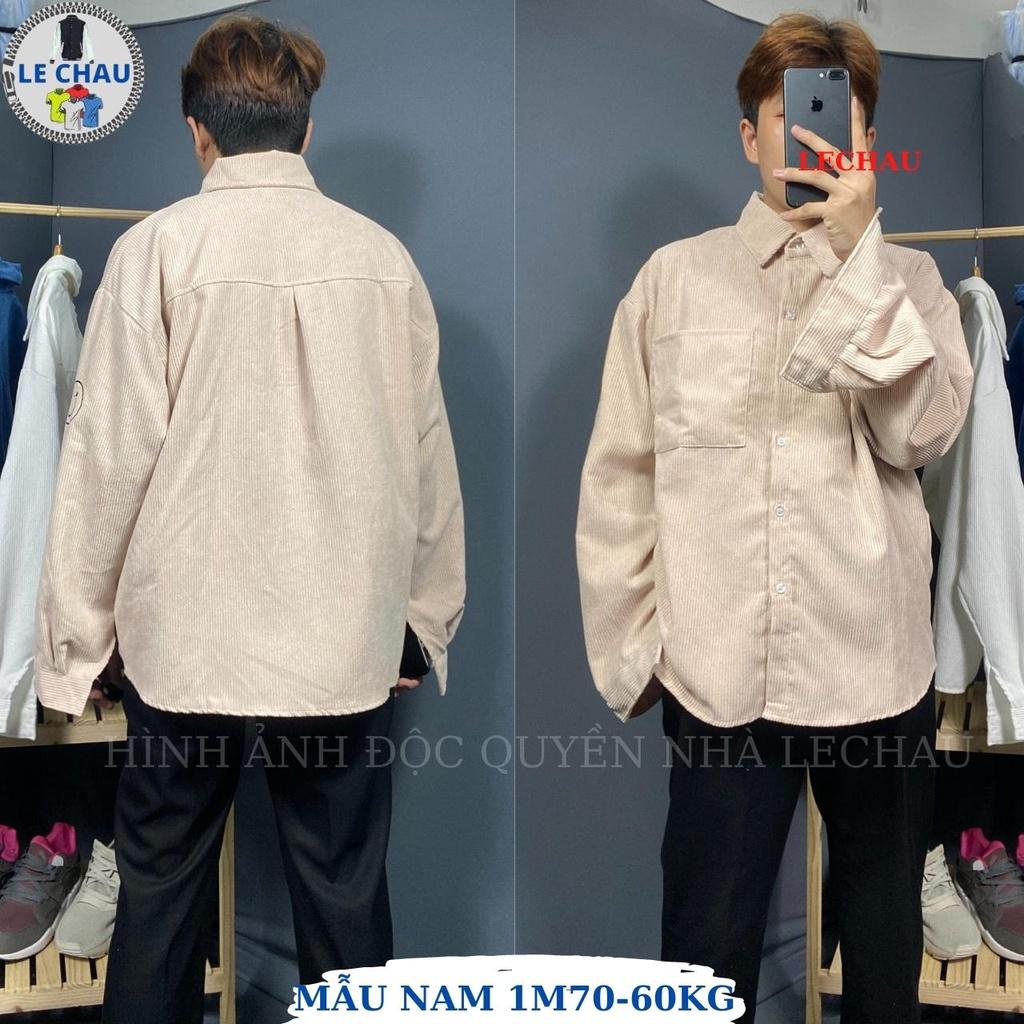 Áo khoác sơ mi nam nữ ulzzang streetstyle thêu icon siêu cute Jacket nhung unisex form rộng hottrend - Hồng &lt; 60kg