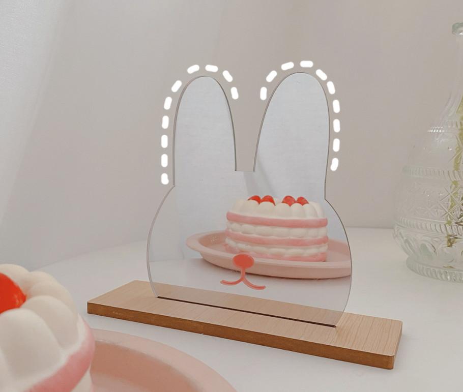 Gương Đế Gỗ 2 Mặt Nhiều Hình Xinh Xắn Decor Phòng Ngủ, Nhà Cửa