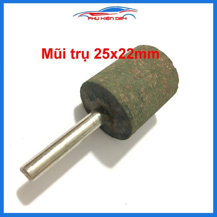 Mũi mài cao su xanh hình trụ trục lắp 6mm đánh bóng gỗ nhựa thạch cao