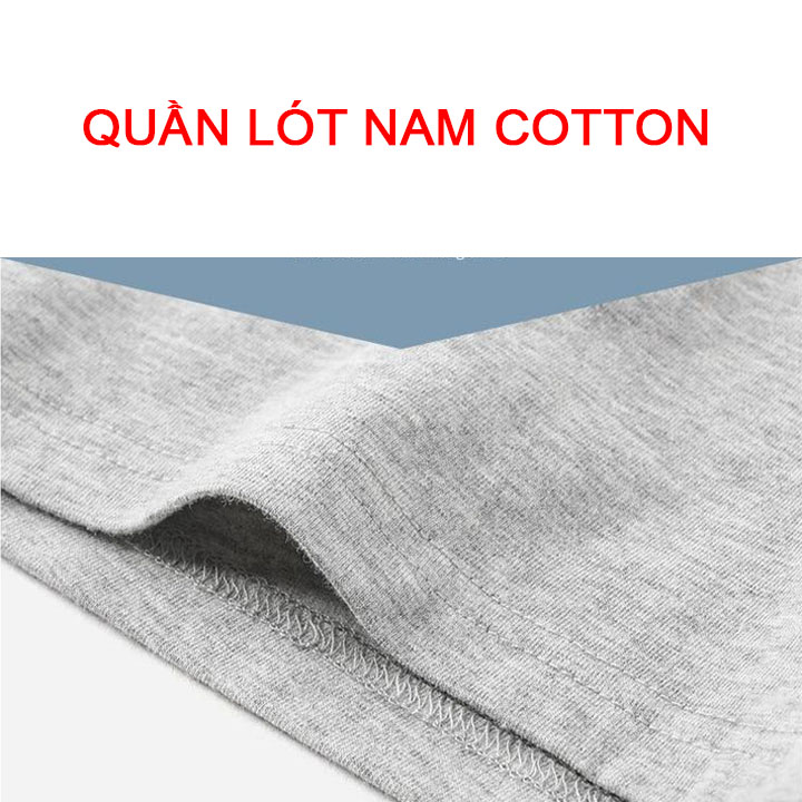 Combo 4 quần lót nam cotton mềm mại bền đẹp thoáng mát, đàn hồi thoáng khí