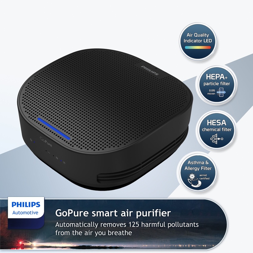 Máy khử mùi, lọc không khí trên xe ô tô thương hiệu Philips GP5301 - Hàng chính hãng